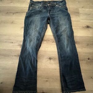 Seven7 Blue Flare Wide Leg Jeans